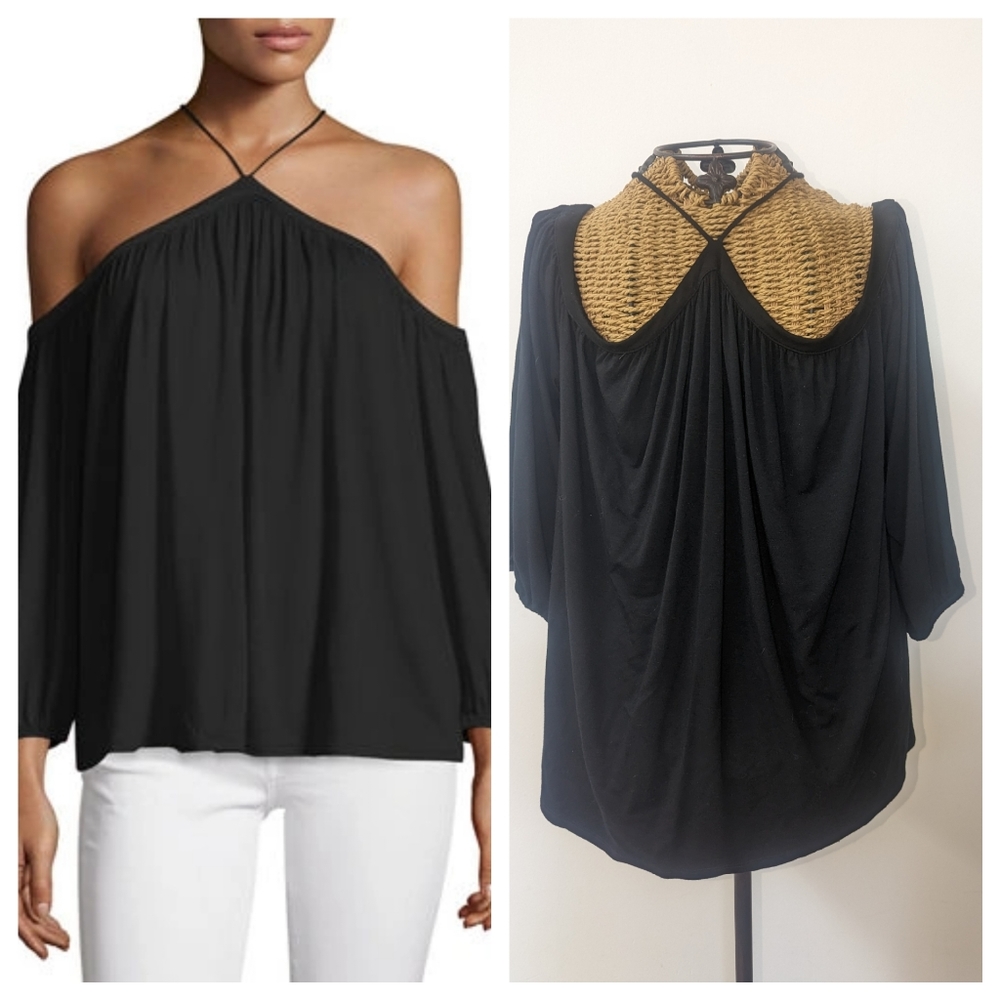 Ella Moss black off shoulder top tee M